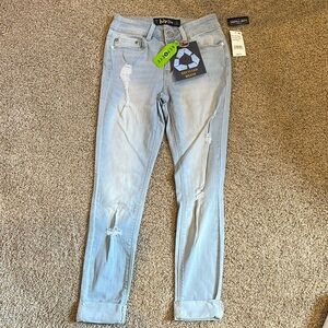 Indigo Rein Blue Skinny Jeans Distressed Design